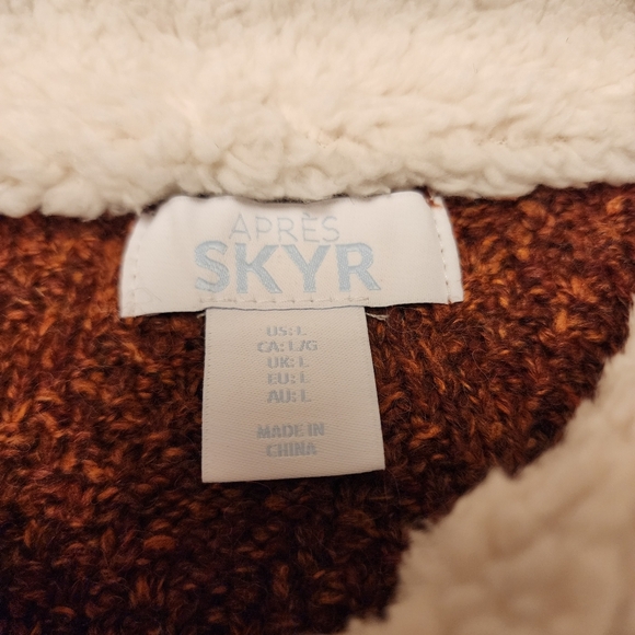 APRES Zip-up Cardigan Sweater Or Jacket L - Picture 12 of 13